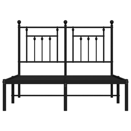 sengeramme med sengegavl 120x200 cm metal sort