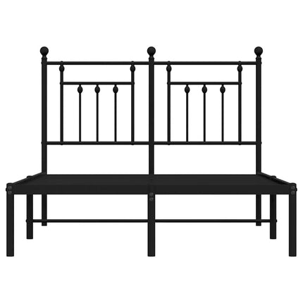 sengeramme med sengegavl 135x190 cm metal sort