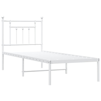 sengeramme uden madras med hovedgærde 75x190 cm hvid