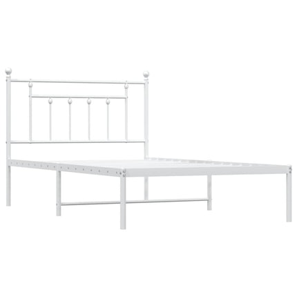 sengeramme med sengegavl 107x203 cm metal hvid