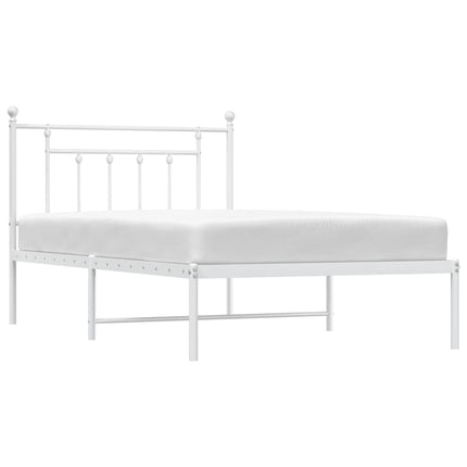 sengeramme med sengegavl 107x203 cm metal hvid