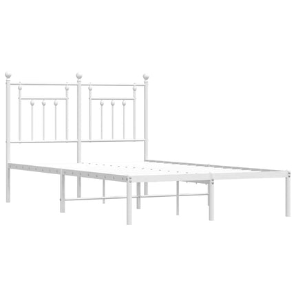 sengeramme med sengegavl 120x200 cm metal hvid