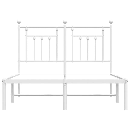 sengeramme med sengegavl 120x200 cm metal hvid