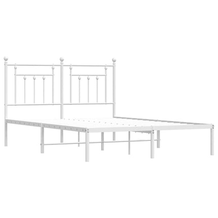 sengeramme med sengegavl 140x190 cm metal hvid