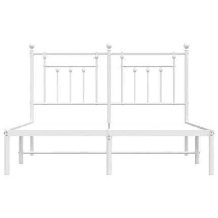 sengeramme med sengegavl 140x190 cm metal hvid