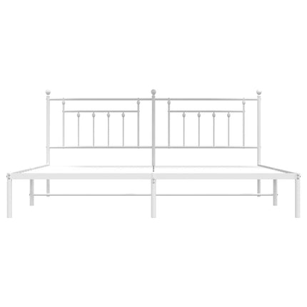 sengeramme med sengegavl 200x200 cm metal hvid