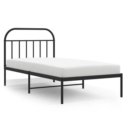 sengeramme med sengegavl 100x200 cm metal sort