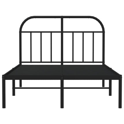 sengeramme med sengegavl 120x190 cm metal sort