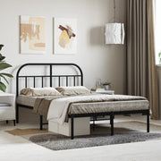 sengeramme med sengegavl 120x190 cm metal sort