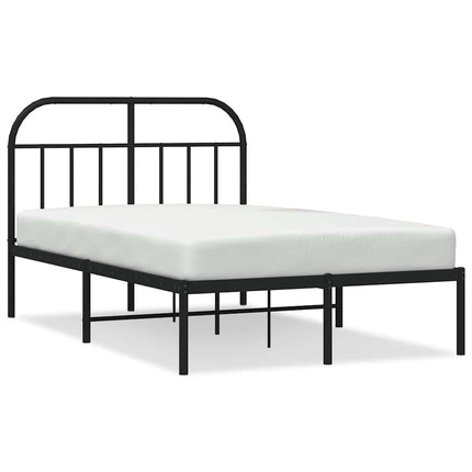 sengeramme med sengegavl 120x200 cm metal sort