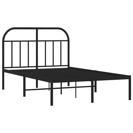 sengeramme med sengegavl 120x200 cm metal sort