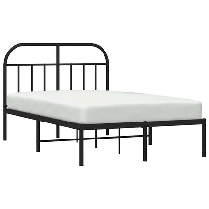 sengeramme med sengegavl 120x200 cm metal sort