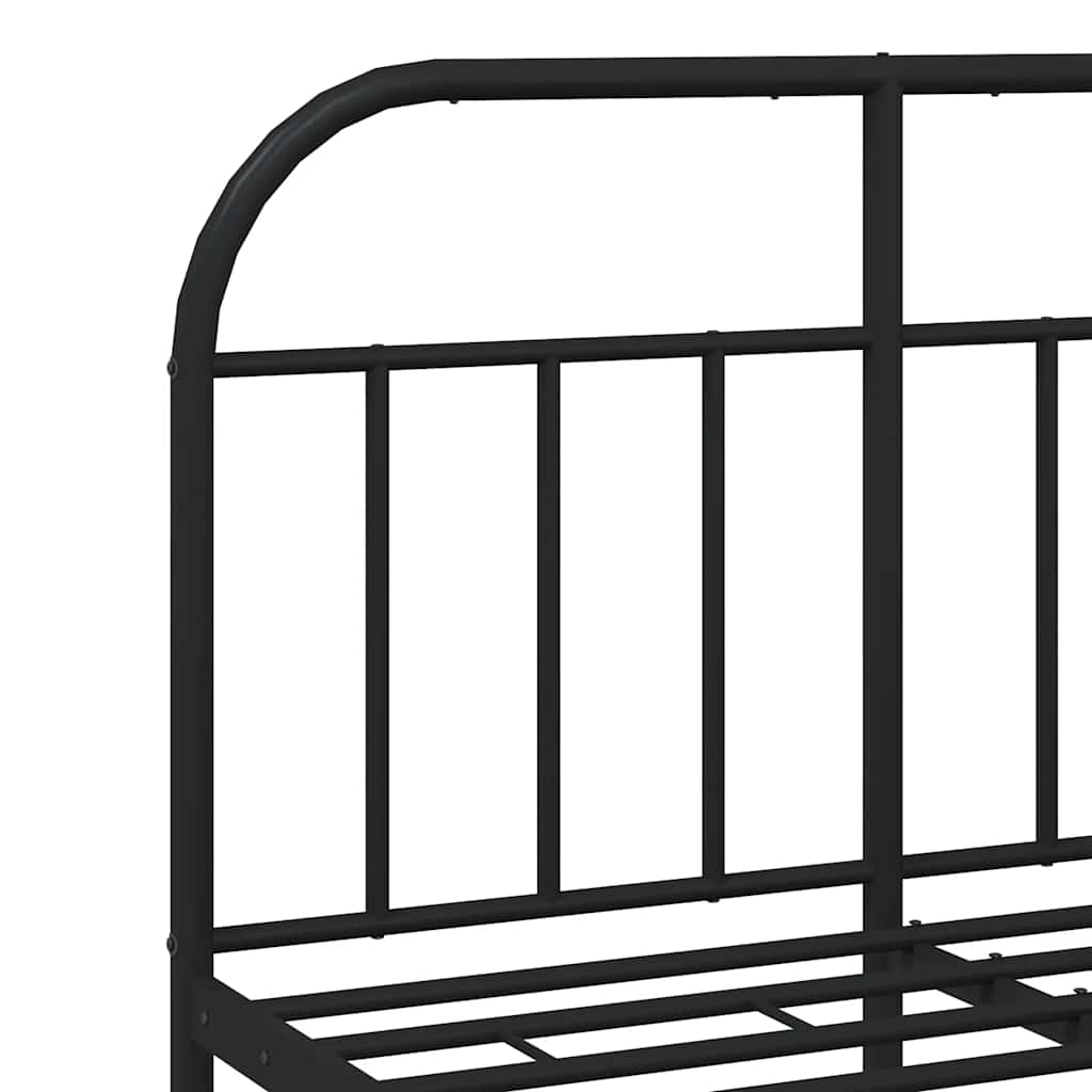 sengeramme med sengegavl 120x200 cm metal sort