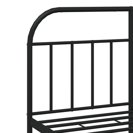 sengeramme med sengegavl 140x200 cm metal sort