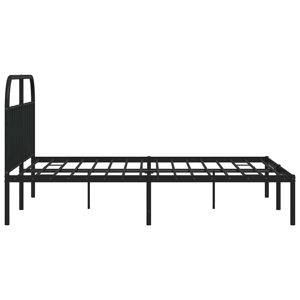 sengeramme med sengegavl 183x213 cm metal sort