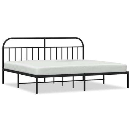 sengeramme med sengegavl 193x203 cm metal sort