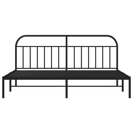 sengeramme med sengegavl 193x203 cm metal sort