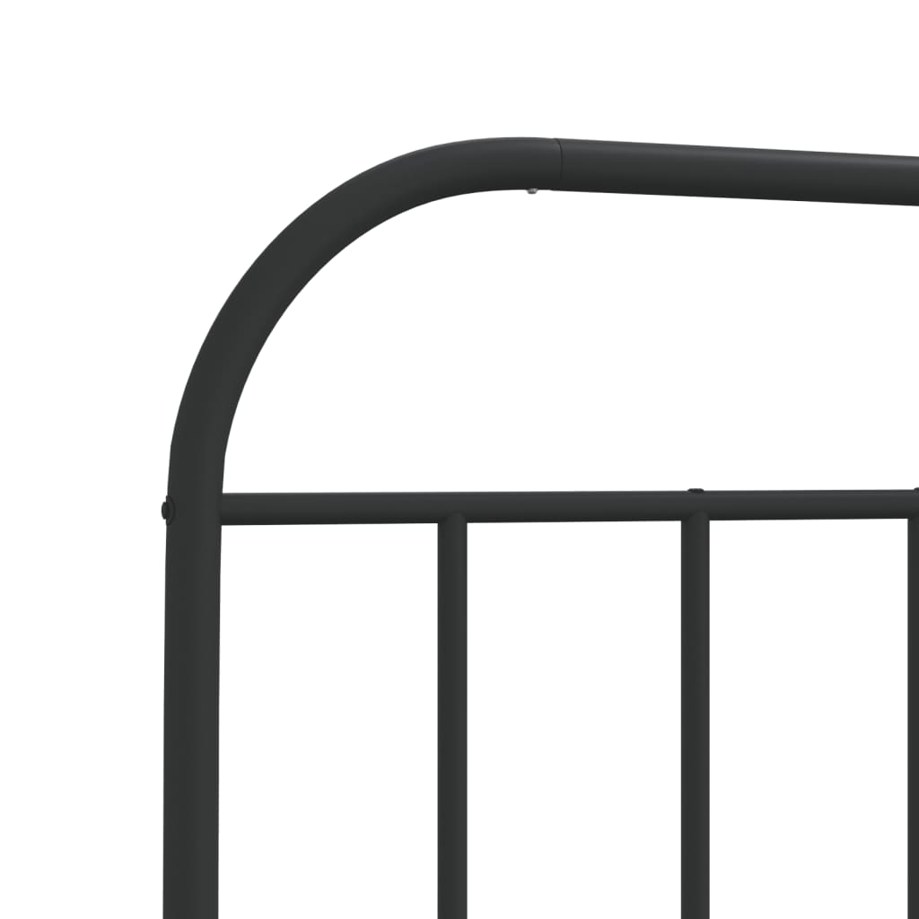 sengeramme med sengegavl og fodgærde 107x203 cm metal sort