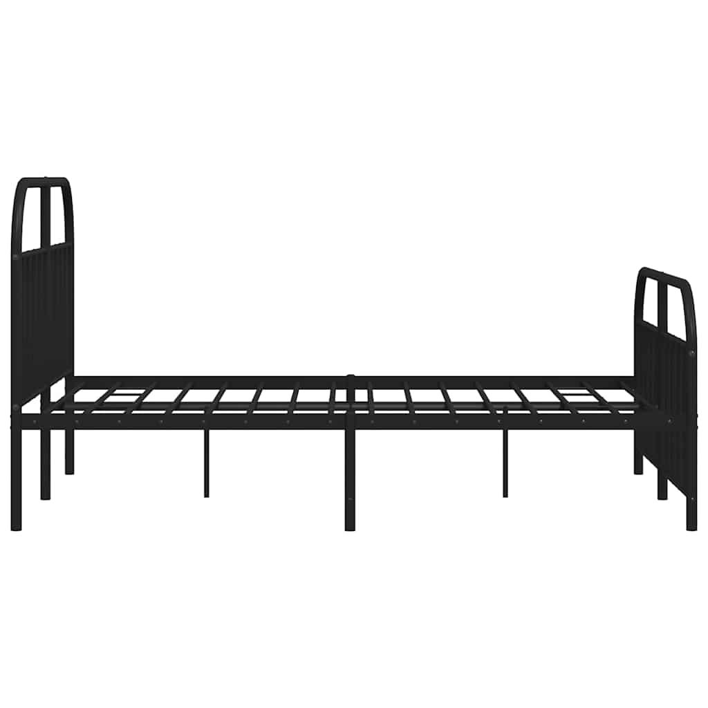 sengeramme uden madras med fodgærde 160x200 cm sort