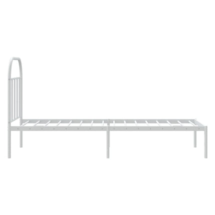 sengeramme uden madras med hovedgærde 75x190 cm hvid