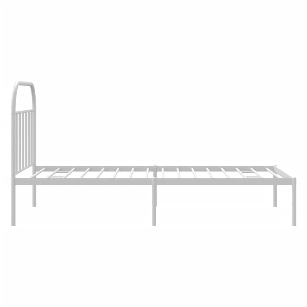 sengeramme med sengegavl 107x203 cm metal hvid