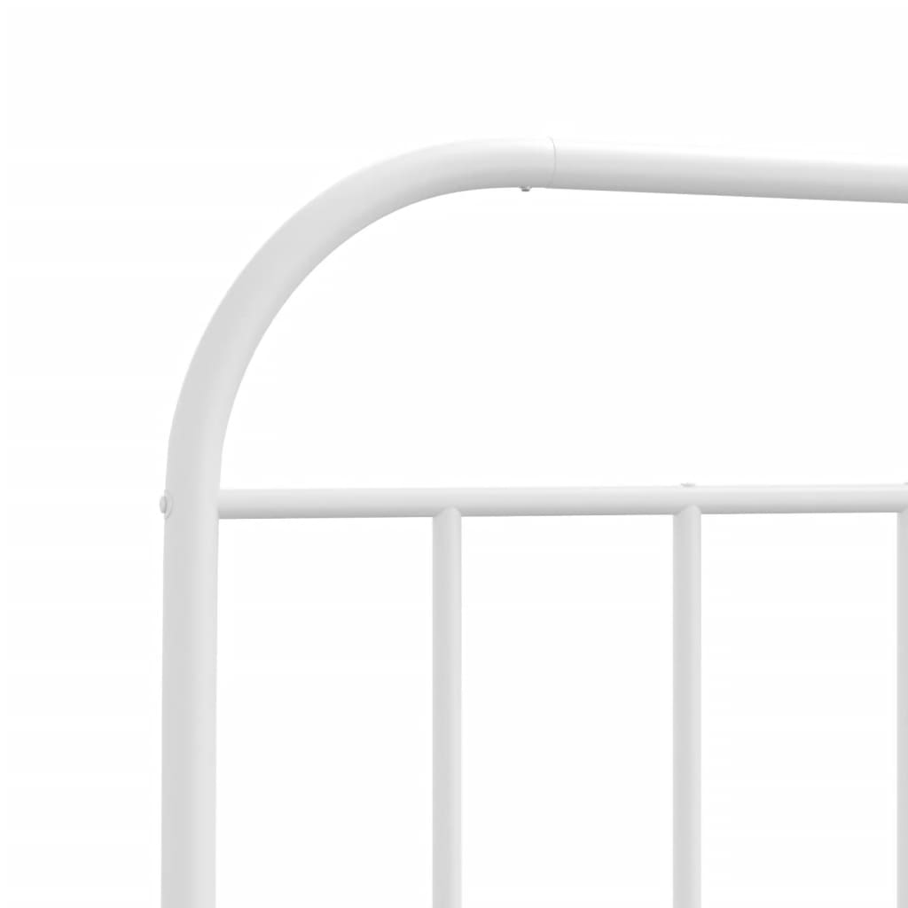 sengeramme med sengegavl 107x203 cm metal hvid