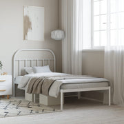 sengeramme med sengegavl 107x203 cm metal hvid