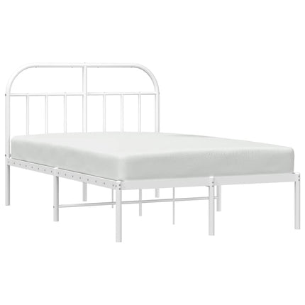 sengeramme med sengegavl 120x190 cm metal hvid