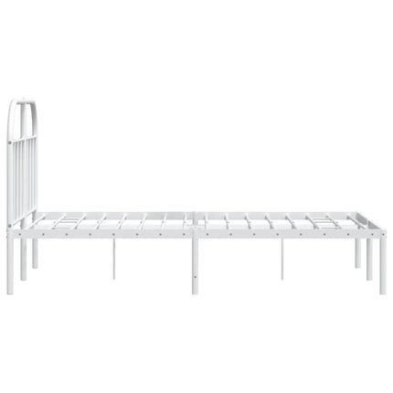sengeramme med sengegavl 120x190 cm metal hvid