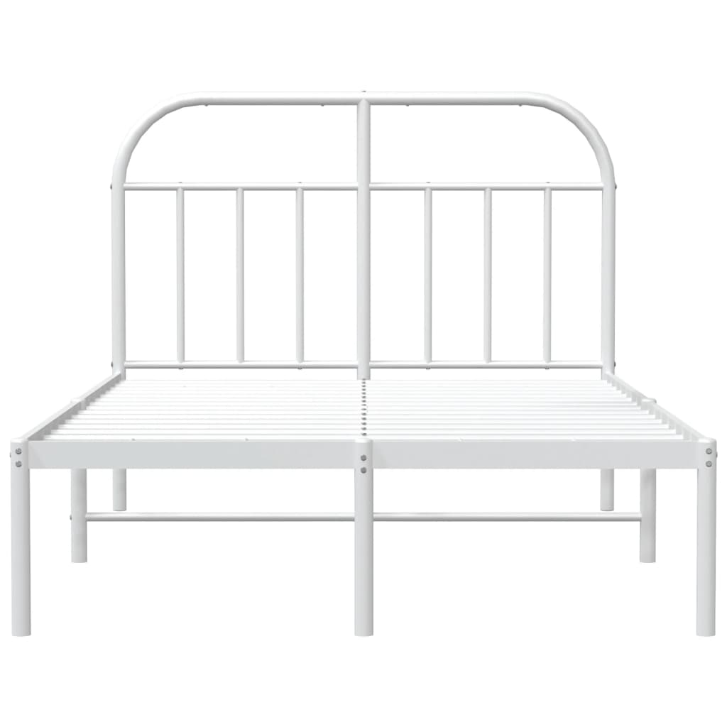 sengeramme med sengegavl 120x200 cm metal hvid