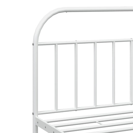 sengeramme med sengegavl 200x200 cm metal hvid