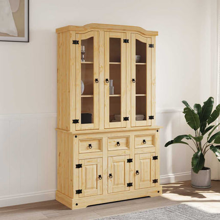 skænk Corona 112x43x191,5 cm massivt mexicansk fyrretræ brun