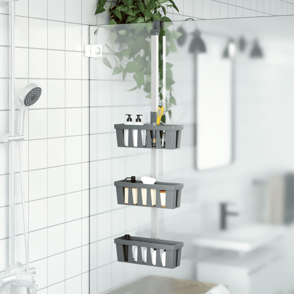 brusehylde 30x15x(67-105) cm aluminium billede