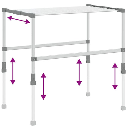 tørrestativ 83x(50-55)x(40-85) cm aluminium
