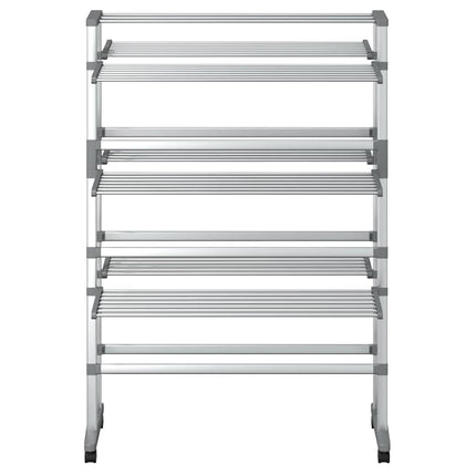 tørrestativ med hjul 89x64x129 cm aluminium