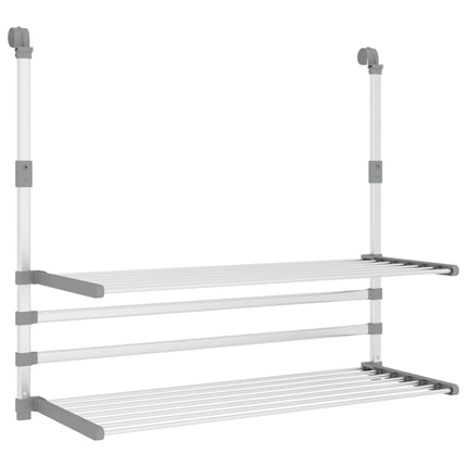 tørrestativ til altan 89x25x(60-95) cm aluminium