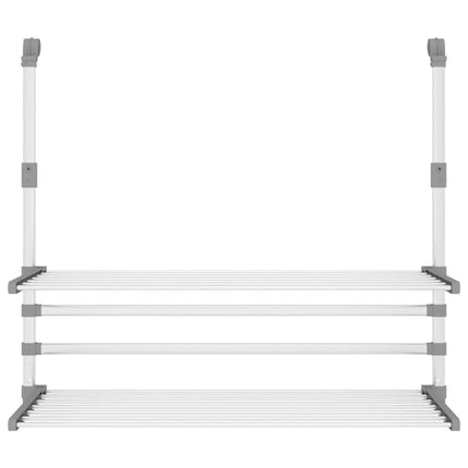 tørrestativ til altan 89x25x(60-95) cm aluminium