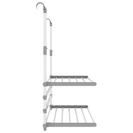 tørrestativ til altan 89x25x(60-95) cm aluminium