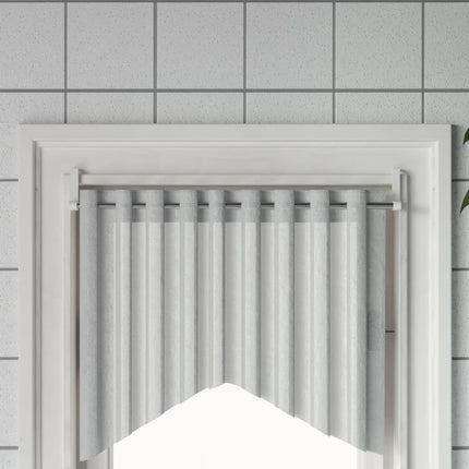 gardinstænger 2 stk. 40-60 cm aluminium hvid og sølvfarvet