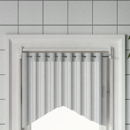 gardinstænger 2 stk. 60-105 cm aluminium hvid og sølvfarvet