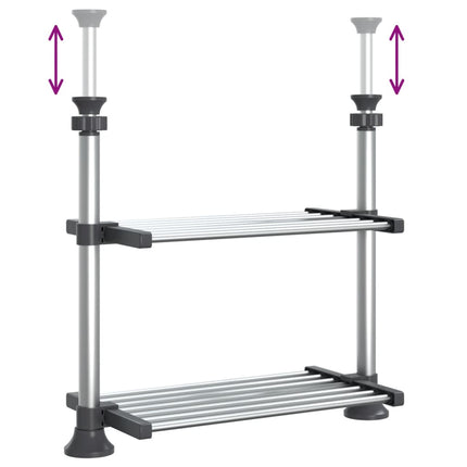 køkkenhylde 50x25(50-70) cm aluminium