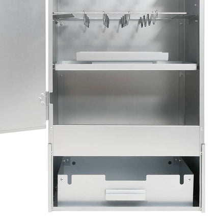 rygeovn med røgflis 44,5x29x110 cm galvaniseret stål