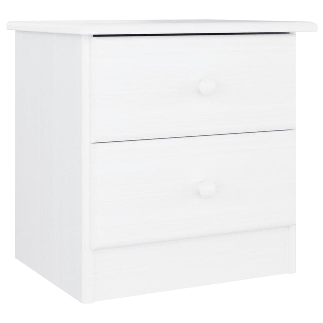 sengebord ALTA 41x35x41 cm massivt fyrretræ hvid