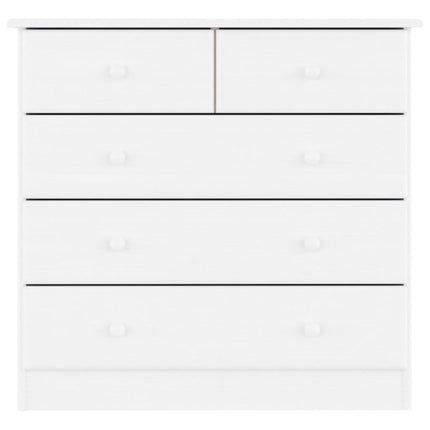 kommode ALTA 77x35x73 cm massivt fyrretræ hvid