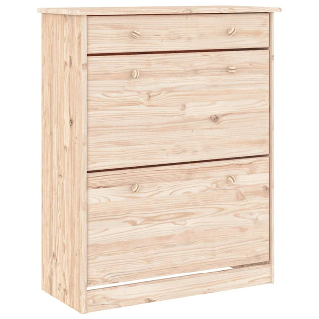 skoskab ALTA 77x35x96 cm massivt fyrretræ