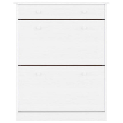 skoskab ALTA 77x35x96 cm massivt fyrretræ hvid