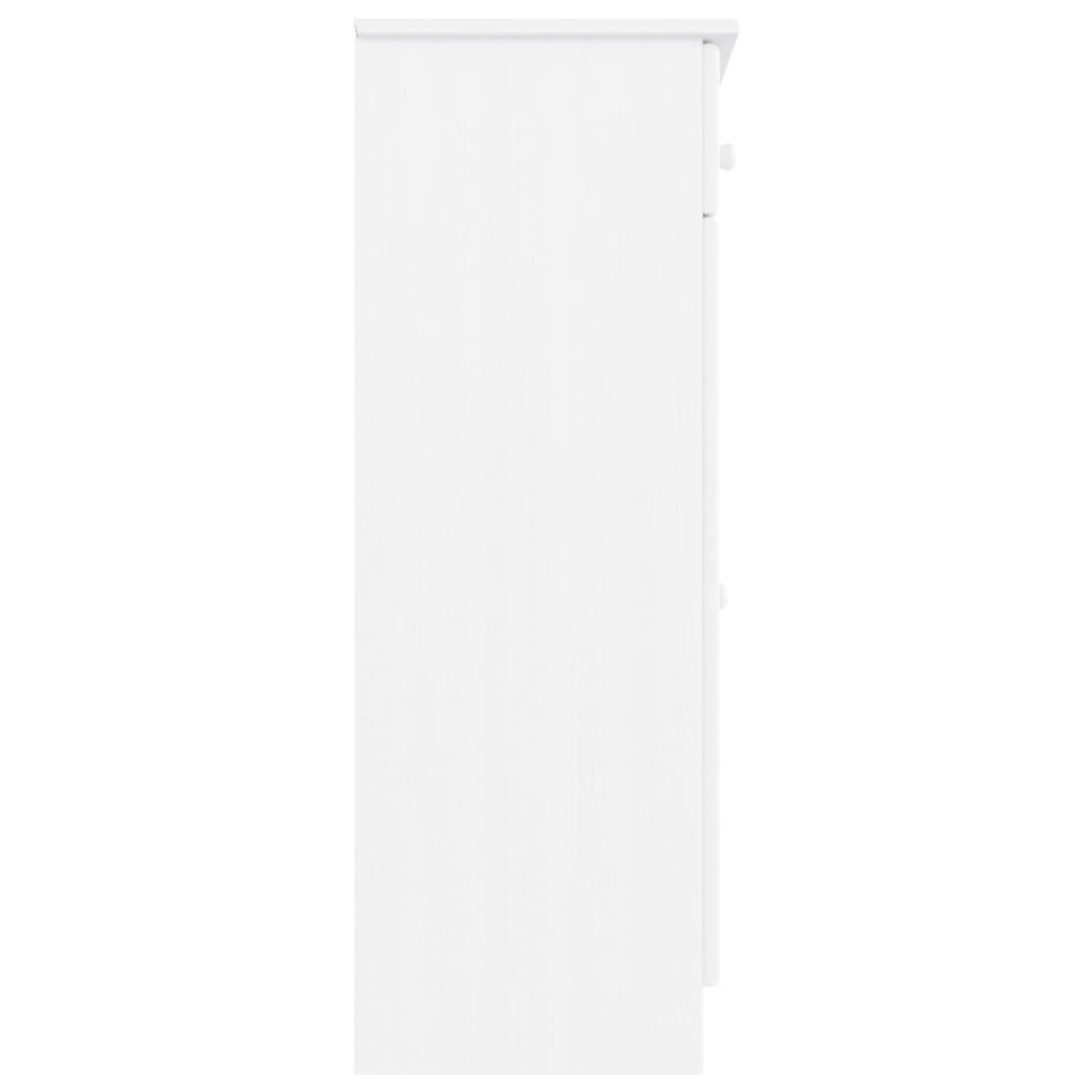 sengebord ALTA 77x35x96 cm massivt fyrretræ hvid