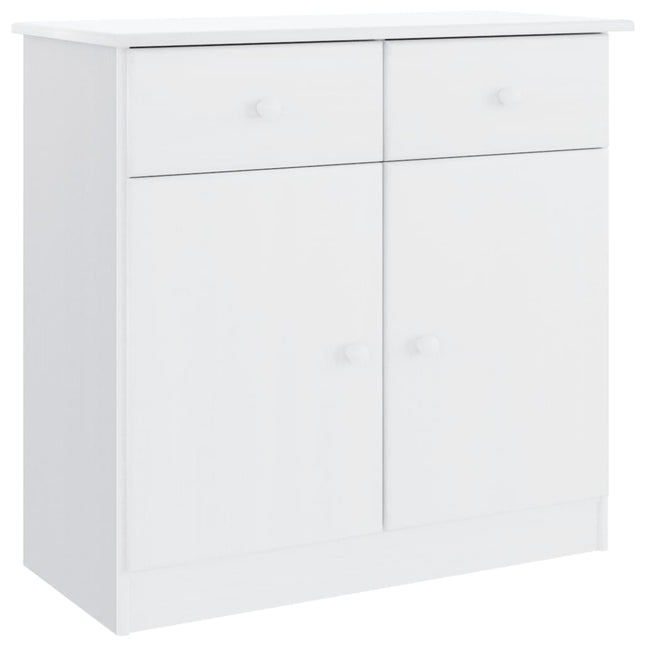 skænk ALTA 77x35x73 cm massivt fyrretræ hvid