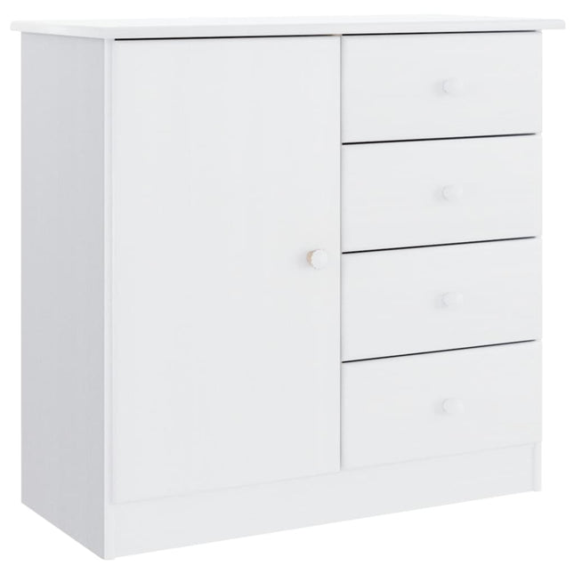 skænk ALTA 77x35x73 cm massivt fyrretræ hvid