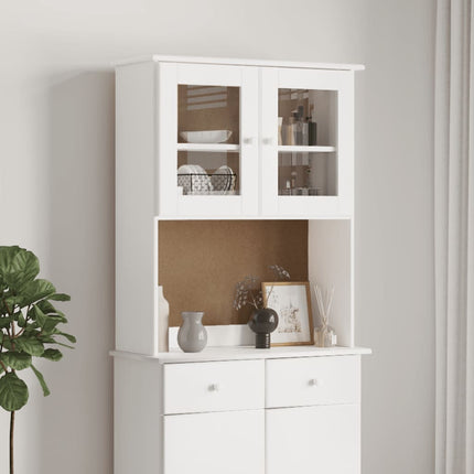 skabstop til skænk ALTA 77x30x92 cm massivt fyrretræ hvid